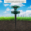 12 Packs 9.84 Inch Garden Hose Guide Spike, Flower Shaped Water Hose Holder Spike Stand with Stake, Heavy Duty Green, Keeps Garden Hose out of Flower Beds, for Plant Protection
