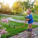 12 Packs 9.84 Inch Garden Hose Guide Spike, Flower Shaped Water Hose Holder Spike Stand with Stake, Heavy Duty Green, Keeps Garden Hose out of Flower Beds, for Plant Protection