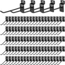 200 Pcs 6 Inches Slatwall Hooks Accessories Black Slat Wall Hanging Hangers Metal Retail Hooks Shelf Brackets Pegs for Pegboard Garage Display