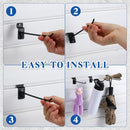 200 Pcs 6 Inches Slatwall Hooks Accessories Black Slat Wall Hanging Hangers Metal Retail Hooks Shelf Brackets Pegs for Pegboard Garage Display
