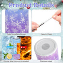 Winter Snowflake Tumbler with Lid Straw 20 oz Stainless Steel Tumbler Snowflake Insulated Skinny Travel Cup Coffee Mug with Straw Brush for Winter Holiday Birthday Party Gifts(Blue)