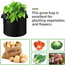 12-Pack 10 Gallon Plant Grow Bags, Thickened Nonwoven Fabric Pots with Handles, Vegetable Planter Bags Containers, Cloth Planters for Garden