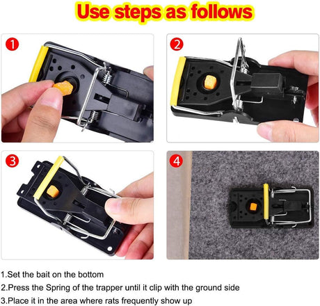 Mouse Traps, Mouse Traps Indoor for Home Quick Effectively, Reusable Mice Trap for House Indoor Outdoor Kill Safe for Family and Pet 12 Packs