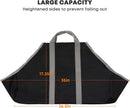 Canvas Firewood Carrier Bag, Durable Firepalce Log Tote with Handles for Wood Fire Stove, Outdoor Camping