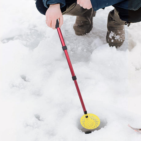 Adjustable Ice Fishing Skimmer Scoop-Winter Ice Fishing Scooper with Long Handle-Ice Fishing Gear for Scooping out Ice While Fishing