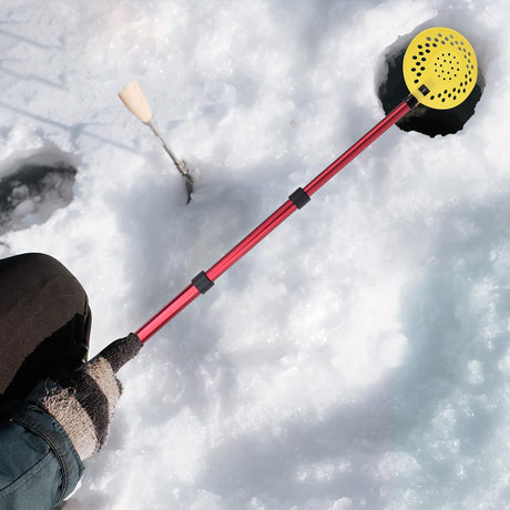 Adjustable Ice Fishing Skimmer Scoop-Winter Ice Fishing Scooper with Long Handle-Ice Fishing Gear for Scooping out Ice While Fishing