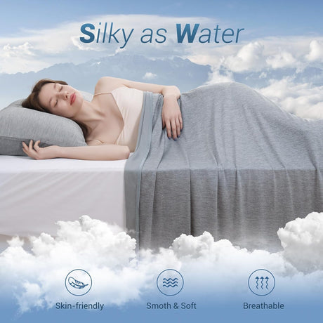Cooling Blanket King, Arc-Chill Q-Max >0.5 for Hot Sleepers, Absorbs Heat to Keep Body Cool for Night Sweats, Lightweight Summer Cool Blankets for Sleeping, Gifts for Women & Men,Grey