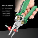 Pro 8-in-1 Wire Stripper/Cutter with Voltage Tester & Dual Alarms - Heavy Duty 12-250V AC/DC Electrical Tester for Hot/Neutral Wires - Electrician, HVAC, Car Repair Tool (Green)