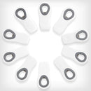 Bag Clips with Magnet- Food, Chip, Bag Clips for Food Storage with Airtight Seal Grip for Bread, Snack and Food Bags (White, Pack of 10)