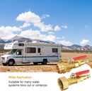 RV Winterize Blowout Adapter Kit 4 PCS with 1/4" Quick Connect Plug and 3/4" Garden Water Hose Threading, Winterize Quick Adapter with Ball Valve for RV Boat Camper Trailer