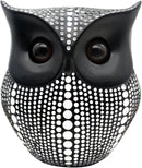 Resin Owl Statue Home Decor - Black Owl Sculpture, Bird Statue, Small Accents for Bedroom, Office, Garden, Bookshelf, TV Stand Figurines(Black)