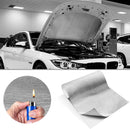 Amylove 1 Pcs 24'' x 48'' Aluminized Heat Shield Thermal Barrier Adhesive Backed Heat Blanket Wrap Fiberglass Insulation Reflective Material High Temp Protection for Exhaust Wood Fireplace Stove