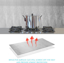 Amylove 1 Pcs 24'' x 48'' Aluminized Heat Shield Thermal Barrier Adhesive Backed Heat Blanket Wrap Fiberglass Insulation Reflective Material High Temp Protection for Exhaust Wood Fireplace Stove