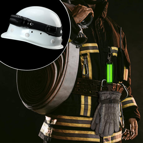 4 Pcs Firefighter Tools Include 2 Firefighter Helmet Band 2 Glove Strap Holder Fire Helmet Band Glove Safety Strap with Reflective Trim Fire Accessories