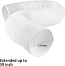 Air Conditioner Exhaust Vent Hose - 5.9" Diameter, 59" Length, Angooni Universal Counter-Clockwise Thread Air Vent Compatible with Honeywell, Whynter, Frigidaire, LG, Toshiba, Delonghi, JHS