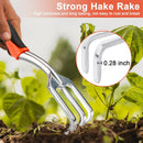 Garden Tools Set, 3 Pack Heavy Duty Gardening Tools Set Include Garden Shovel + Hand Rake Garden Tool, Heavy Duty Hand Cultivators for Gardening
