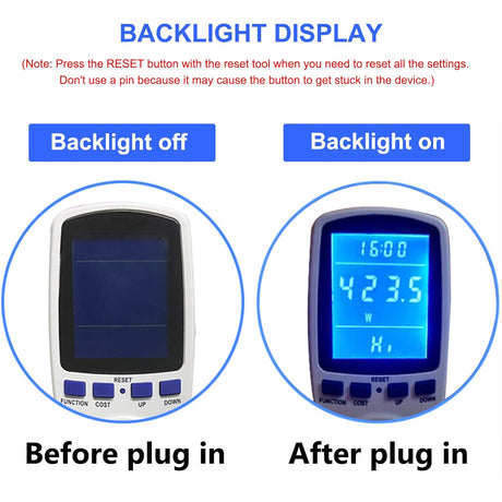 Upgraded Watt Meter Power Meter Plug Home Electricity Usage Monitor+ Garden Tools Set, 3 Pack Heavy Duty Gardening Tools Set Include Garden Shovel