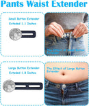 8Pcs Button Extenders for Jeans,Waistband Extenders for Women Men Pants 1.34-2.17 Inches Instant Pants Button Extender Adjustable Waistband Extenders No Sew Jeans Waist Extension