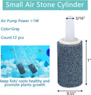 Aquarium Air Stones 1 inch 12 Pack, Bubble Stone, Aerator Bubble Differ, Air Pump Accessories for Aquariums, Fish Tanks, and Hydroponics