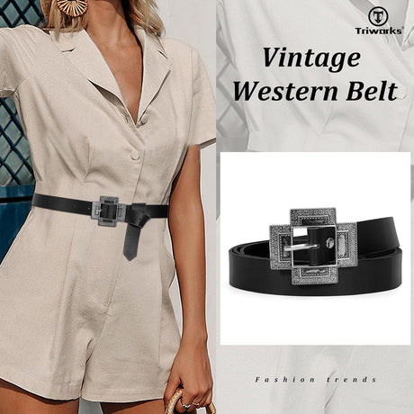 Women Western Concho Leather Belt Cowgirl Boho Belt Chunky for Dresses Concert Festival,Black,Fit Waist 23