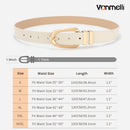 Women's Leather Belts For Jeans Dresses Pants Fashion Ladies Waist Belt with Gold Buckle