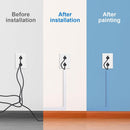 Cord Hider, 58in Cable Hider, Cord Covers for Wires on Wall, Paintable Cable Cover Raceway, Wire Hiders for TV on Wall, Cord Concealer, Cord Cable Management, 4X L14.5 W0.96 H0.58in, White