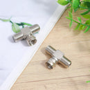 2 Pack Coaxial Cable Splitter, 2 in 1 Out TV Splitter, F Type RG6 Male to 2 Female, 3 Way Coaxial Cable Connector T Adapter for TV, Satellite, Antenna & Cable Box