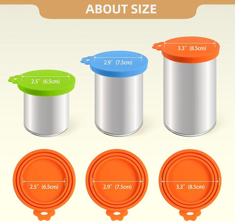 4 PCS Pet Food Can Lids, Silicone Cat Dog Food Can Covers Lids, Universal Size, One fit 3 Standard Size Food Cans, Reusable and Washable Pet Food Covers (light blue, turquoise, pink, yellow)