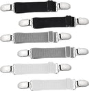 6 Pcs Adjustable Hip Elastic Belt, Elastic Band for Sewing Pant Waist Tightener Pant Belt Clip Women Men Back Cinch for Jeans Pants Dresses