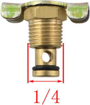 2PCS 1/4 Brass Air Hose Fitting Air Compressor Blowdown Valve NPT Male External Drain Cock Drain Switch With Handle