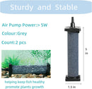 Aquarium 5 inch Air Stone Cylindrical 2 Pack, Large Airstone, Aerator Bubble Differ, Air Pump Accessories for Aquariums, Hydroponic, Ponds and Fish Tanks