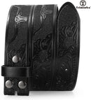 Western Belts for Men without Buckle Cowboy Cowgirl Leather Mens Belts for Jeans