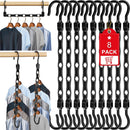 8 Pack Hangers Space Saving Magic Space Saver Storage Smart Plastic Clothes Hanger Organizer Closet Organizers and Storage for Closet Wardrobe Apartment College Dorm Room Essentials, Black