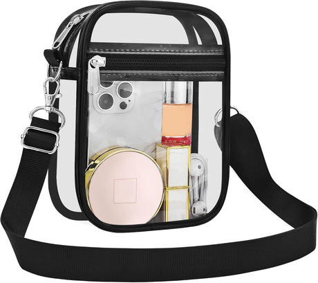 Clear Purse Stadium Transparent Messenger Bag Stadium Approved for Men and Women Clear CrossBody Bag