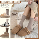 5 Pairs Women Merino Wool Boot Socks Warm Thermal Winter Thick Hiking Cozy Cabin Crew Comfy Socks for Ladies