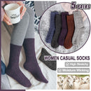 5 Pairs Merino Wool Socks for Women Thermal Warm Thick Winter Hiking Knit Cozy Crew Duty Work Soft Socks for Ladies