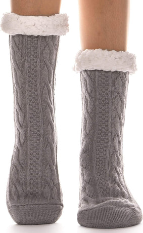 Women Slipper Fuzzy Socks Fluffy Cozy Cabin Warm Winter Soft Thick Comfy Fleece Non Slip Home Socks