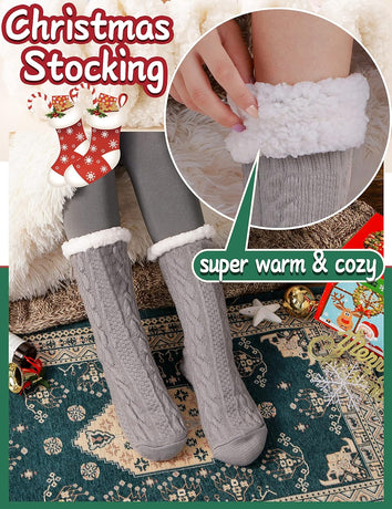Women Slipper Fuzzy Socks Fluffy Cozy Cabin Warm Winter Soft Thick Comfy Fleece Non Slip Home Socks