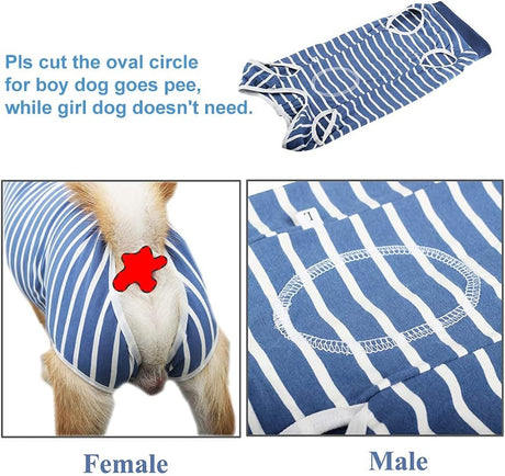 Dog Recovery Suit for Abdominal Wounds, Breathable Dog Surgery Recovery Suit for Dogs, E-Collar Alternative After Surgery Wear Suit for Small/Medium Dogs