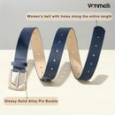 Women Leather Belt for Pants Jeans Dresses Ladies Belts with Fashion Gold Silver Buckle