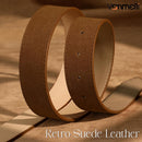 Women Suede Leather Belt for Jeans Dresses Ladies Waist Belt with Retro Gold Buckle