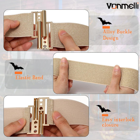 Wide Elastic Stretchy Belts for Women, Trimmer Stretch Waistband Retro Waist Belt for Dresses