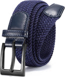 Braided Stretch Golf Belt for Men, No Metal TSA Elastic Stretch Braided Belt Men