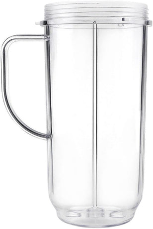 QT Tall 22oz Replacement Part Cup Mug with handle compatible with 250w Magic Bullet On-The-Go Mug