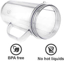 QT Tall 22oz Replacement Part Cup Mug with handle compatible with 250w Magic Bullet On-The-Go Mug