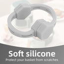 2 Sets Air Fryer Magnet Silicone Buckle, Air Fryer Magnets for Parchment Paper Liners Silicone Magnetic Buckle Prevent Paper Burning Kitchen Accessories (Black)