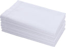 AMOUR INFINI Hemstitched-Flax Linen Cotton -White Napkins Set of 6 - Soft Dinner Napkins with Hemmed Edges, Hotel Quality 20 x 20 Inch for Home Dining, Table Decor