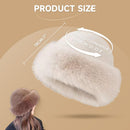 Womens Winter Faux Fur Bucket Hat, Thick Fluffy Fisherman, Winter Warmer Cap for Women