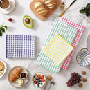 Homaxy 100% Cotton Kitchen Towels and Dishcloths Set(12 x 12 Inches and 13 x 28 Inches, 8 Pack, Dark Grey), Kitchen Towels and Dishcloths Set (16 x 25 and 12 x 12 Inches,8 Pack, Blue/Yellow/Red/Green)