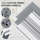 Homaxy Dishcloths Set, 12 x 12 Inches and 13 x 28 Inches, Set of 8 Bulk Kitchen Towels Set, Dark Grey and Premium Kitchen Towels(18”x 28”, 6 Pack), Grey